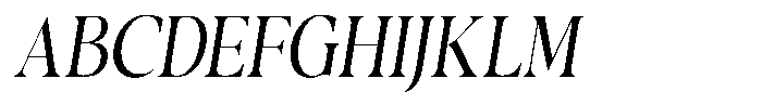 Casimo Light Semi Condensed Oblique Font UPPERCASE