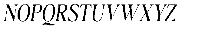 Casimo Light Semi Condensed Oblique Font UPPERCASE