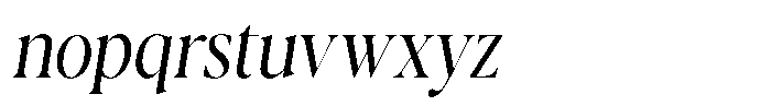 Casimo Light Semi Condensed Oblique Font LOWERCASE