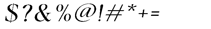Casimo Light Semi Expanded Oblique Font OTHER CHARS