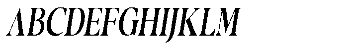 Casimo Medium Condensed Oblique Font UPPERCASE
