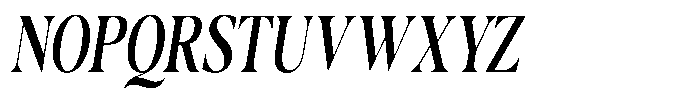Casimo Medium Condensed Oblique Font UPPERCASE