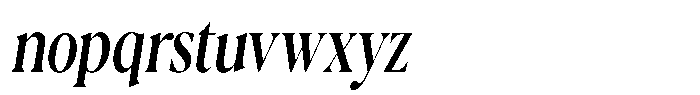 Casimo Medium Condensed Oblique Font LOWERCASE