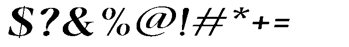 Casimo Medium Expanded Oblique Font OTHER CHARS