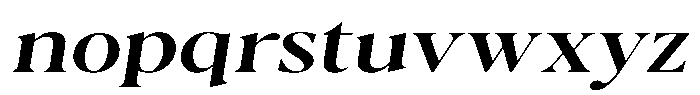 Casimo Medium Expanded Oblique Font LOWERCASE