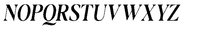 Casimo Medium Semi Condensed Oblique Font UPPERCASE