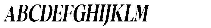 Casimo Semi Bold Condensed Oblique Font UPPERCASE