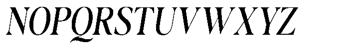 Casimo Semi Condensed Oblique Font UPPERCASE