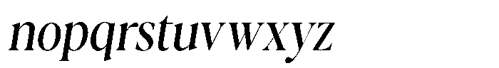 Casimo Semi Condensed Oblique Font LOWERCASE