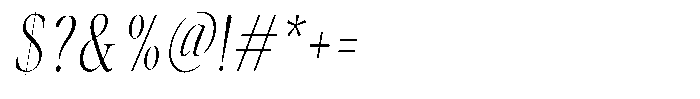 Casimo Thin Condensed Oblique Font OTHER CHARS