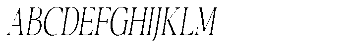 Casimo Thin Condensed Oblique Font UPPERCASE