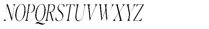 Casimo Thin Condensed Oblique Font UPPERCASE