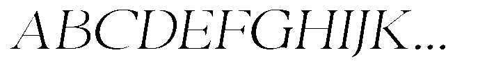 Casimo Thin Expanded Oblique Font UPPERCASE