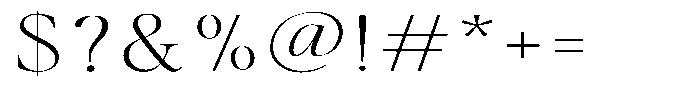 Casimo Thin Expanded Font OTHER CHARS