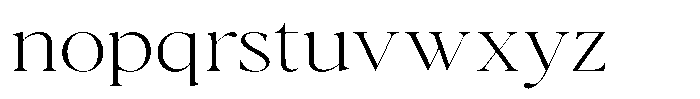 Casimo Thin Expanded Font LOWERCASE