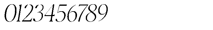 Casimo Thin Oblique Font OTHER CHARS
