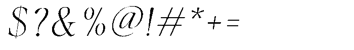 Casimo Thin Oblique Font OTHER CHARS
