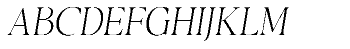 Casimo Thin Oblique Font UPPERCASE