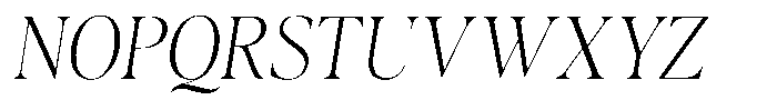Casimo Thin Oblique Font UPPERCASE