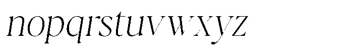 Casimo Thin Oblique Font LOWERCASE