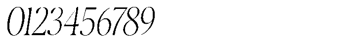 Casimo Thin Semi Condensed Oblique Font OTHER CHARS