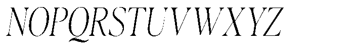 Casimo Thin Semi Condensed Oblique Font UPPERCASE