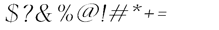 Casimo Thin Semi Expanded Oblique Font OTHER CHARS