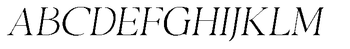 Casimo Thin Semi Expanded Oblique Font UPPERCASE