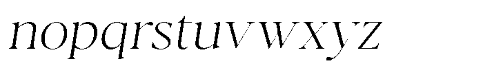 Casimo Thin Semi Expanded Oblique Font LOWERCASE