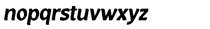 Casiora Prime Black Condensed Oblique Font LOWERCASE