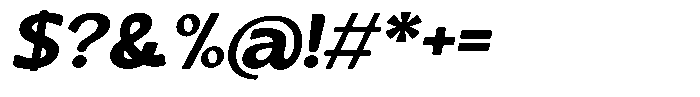 Casiora Prime Black Expanded Oblique Font OTHER CHARS