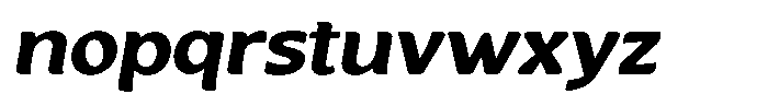 Casiora Prime Black Expanded Oblique Font LOWERCASE