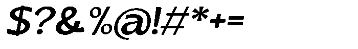 Casiora Prime Bold Expanded Oblique Font OTHER CHARS