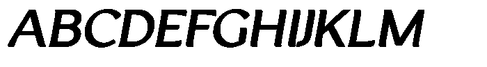 Casiora Prime Bold Expanded Oblique Font UPPERCASE