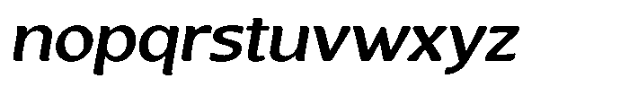 Casiora Prime Bold Expanded Oblique Font LOWERCASE