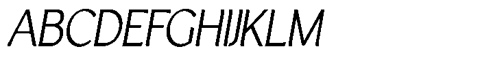Casiora Prime Condensed Oblique Font UPPERCASE