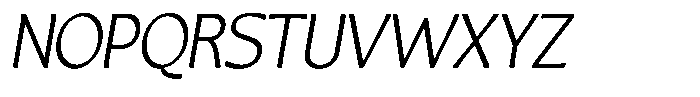 Casiora Prime Condensed Oblique Font UPPERCASE