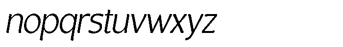 Casiora Prime Condensed Oblique Font LOWERCASE