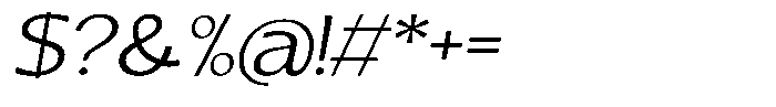 Casiora Prime Expanded Oblique Font OTHER CHARS