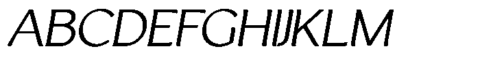Casiora Prime Expanded Oblique Font UPPERCASE