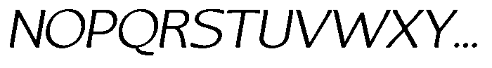Casiora Prime Expanded Oblique Font UPPERCASE