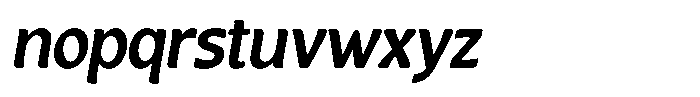 Casiora Prime Extra Bold Condensed Oblique Font LOWERCASE