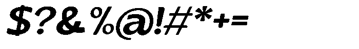 Casiora Prime Extra Bold Expanded Oblique Font OTHER CHARS