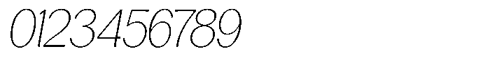 Casiora Prime Extra Light Condensed Oblique Font OTHER CHARS