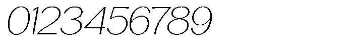 Casiora Prime Extra Light Expanded Oblique Font OTHER CHARS