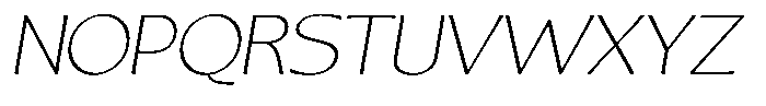 Casiora Prime Extra Light Expanded Oblique Font UPPERCASE