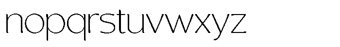 Casiora Prime Extra Light Expanded Font LOWERCASE