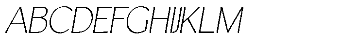 Casiora Prime Extra Light Oblique Font UPPERCASE