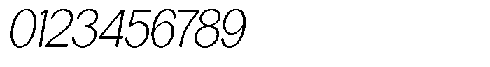 Casiora Prime Light Condensed Oblique Font OTHER CHARS