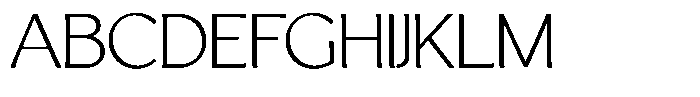 Casiora Prime Light Expanded Font UPPERCASE
